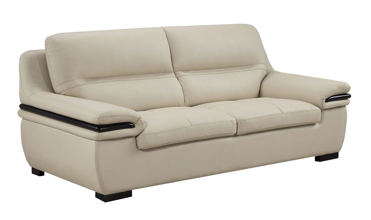 Panda Light Grey Genuine Leather Sofa