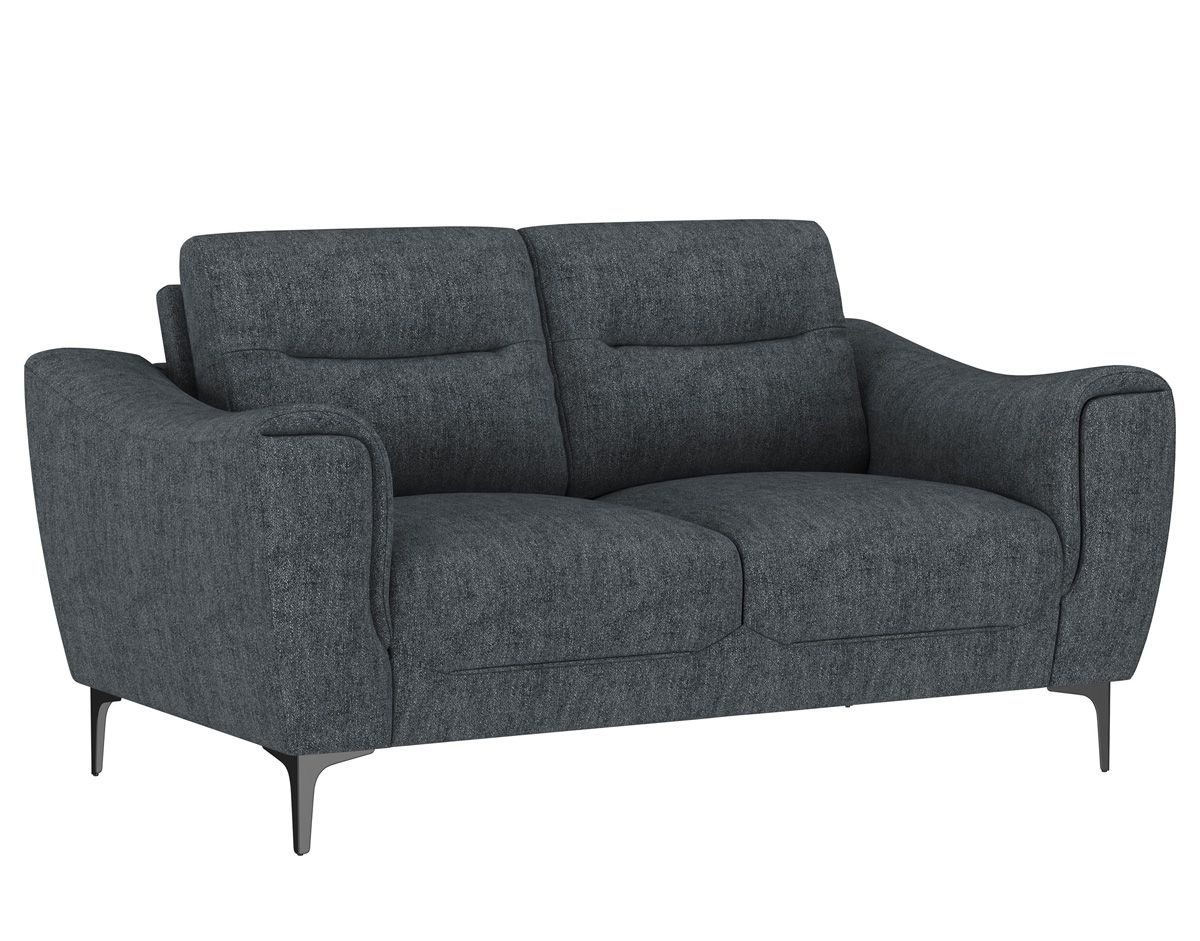 Paris Charcoal Fabric Loveseat