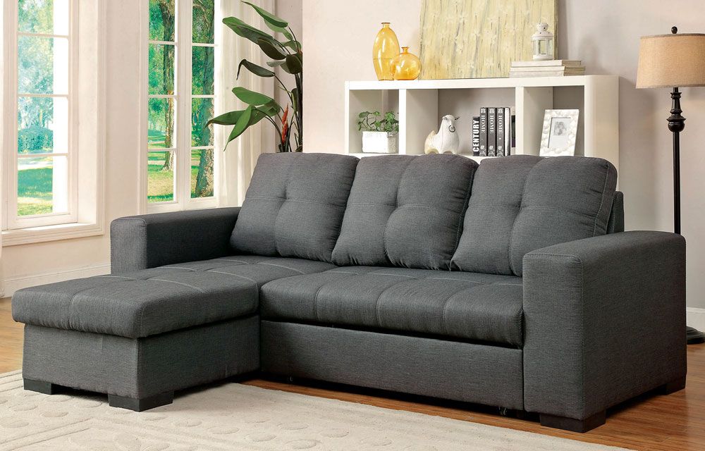 Patten Grey Fabric Sectional Sleeper