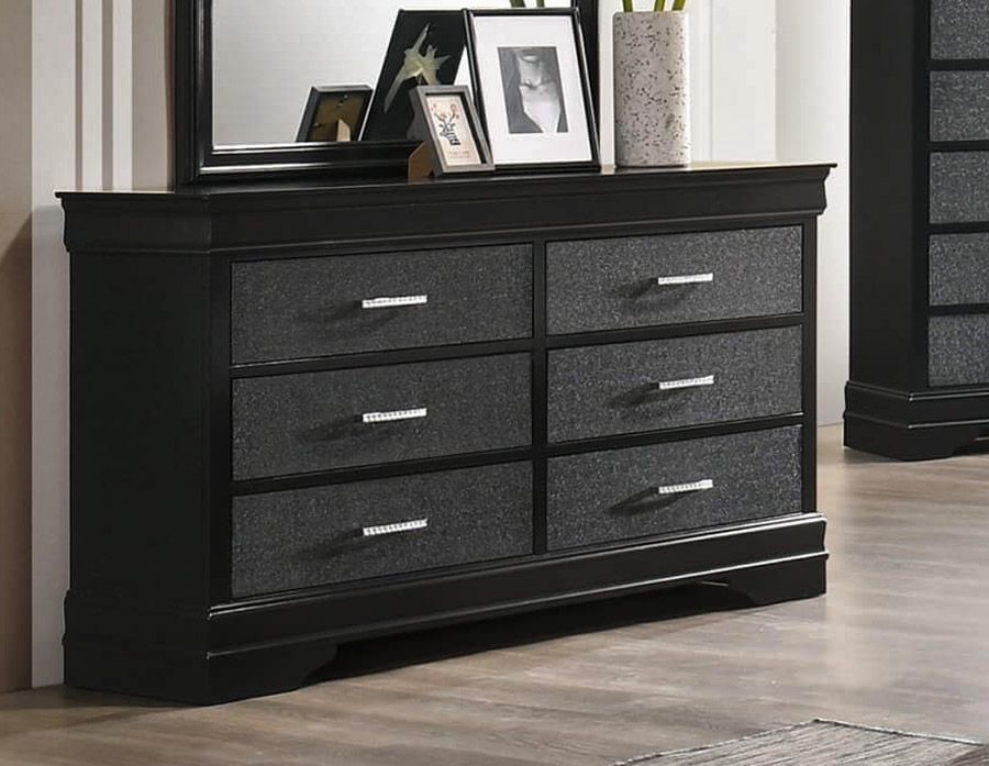 Paula Black Finish Dresser