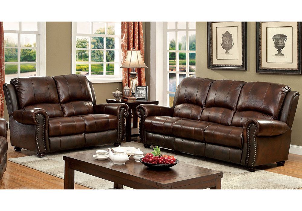Paxton Top Grain Leather Living Room