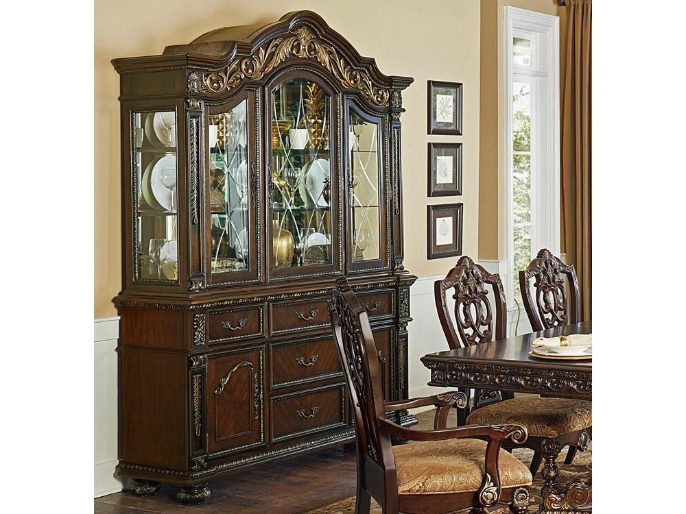 Pecardo Traditional Style China Cabinet