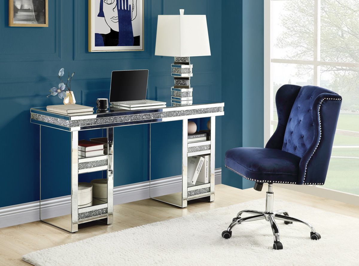 Perna Mirrored Office Desk