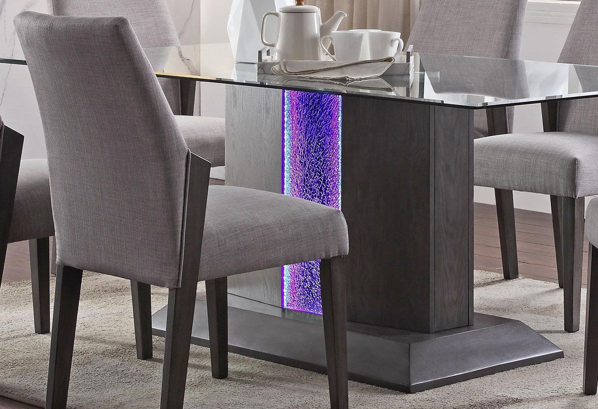 Pervis Dining Table base With LED Lights