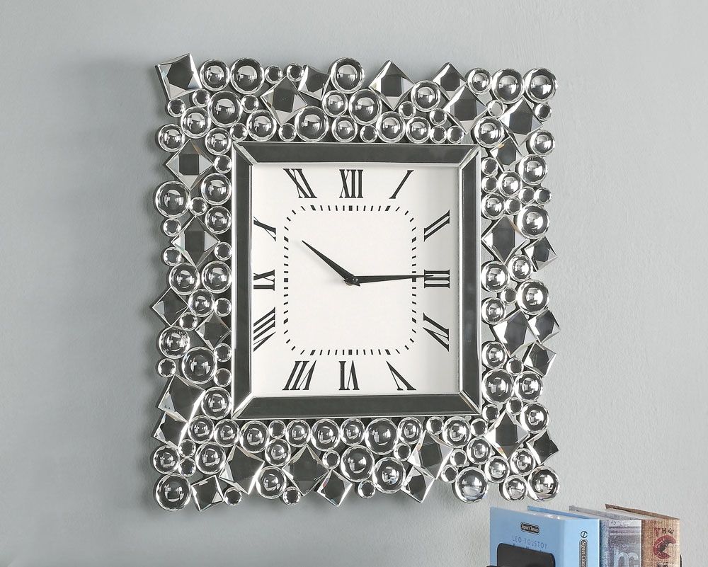 Storm Mirrored Wall Clock
