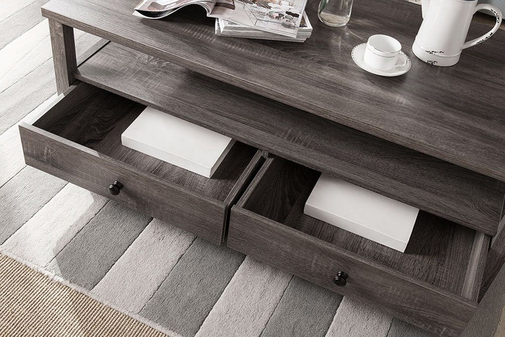 Pierce Coffee Table Drawers
