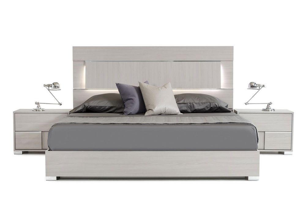 Pierina Italian Modern Grey Bed