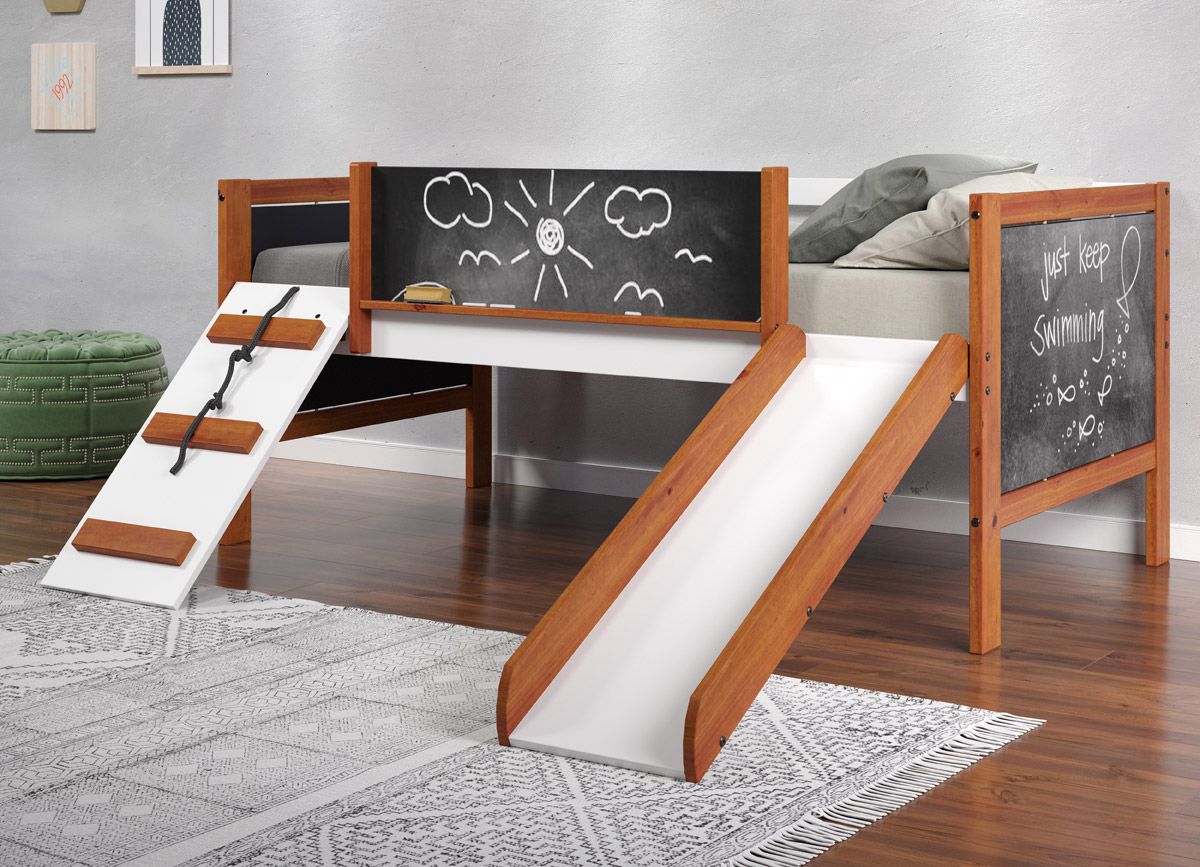 Playtime Twin Loft Bed With Slide