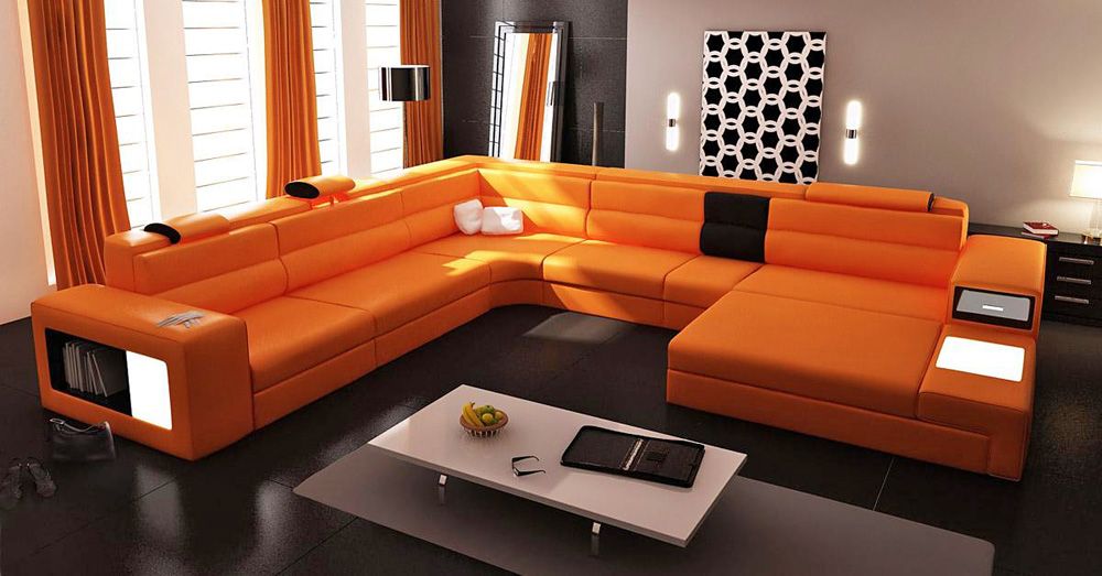 Polaris Modern Sectional With Lights
