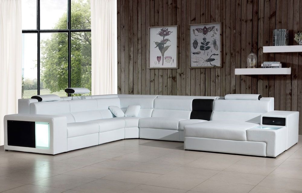 Polaris Sectional While Leather