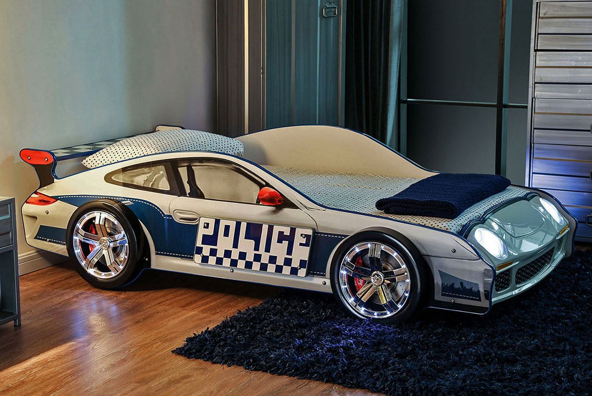 Patrol Car Bed With LED Lights