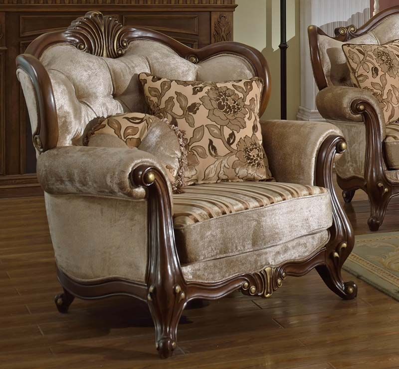 Eric Victorian Style Fabric Chair