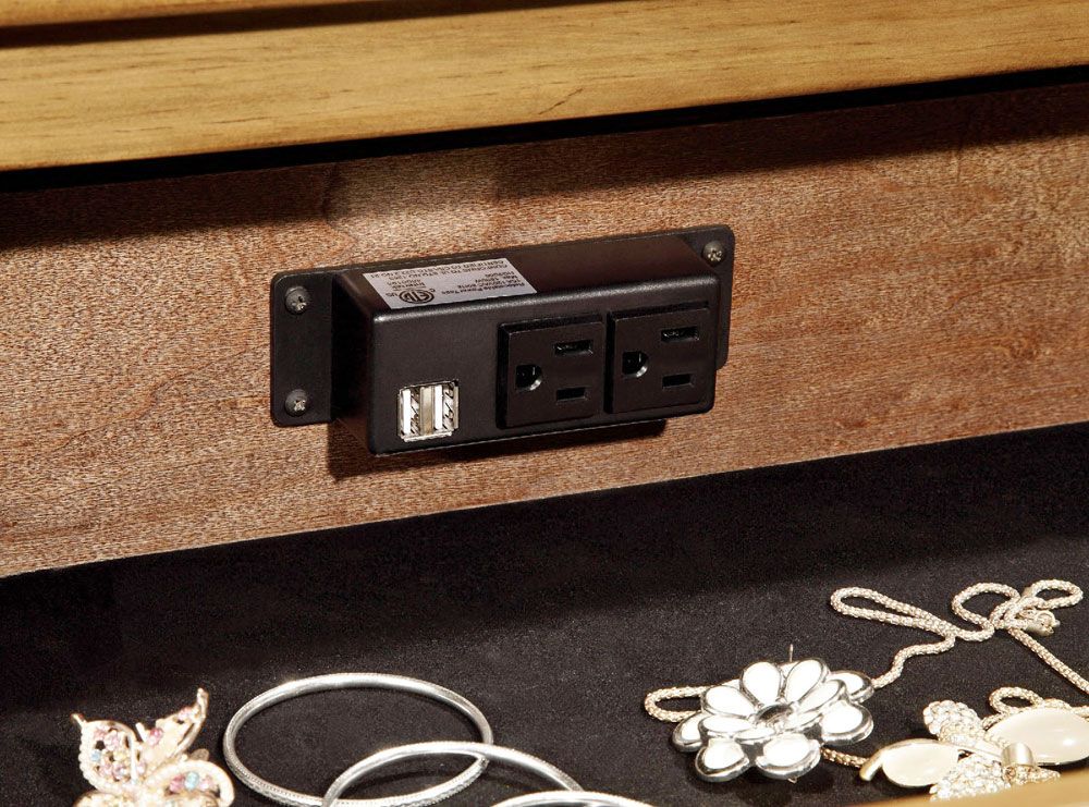 Preston Night Stand Power Outlet