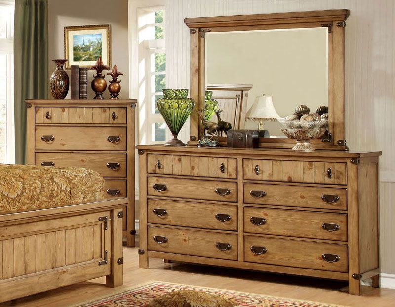 Preston Country Style Dresser With Mirror