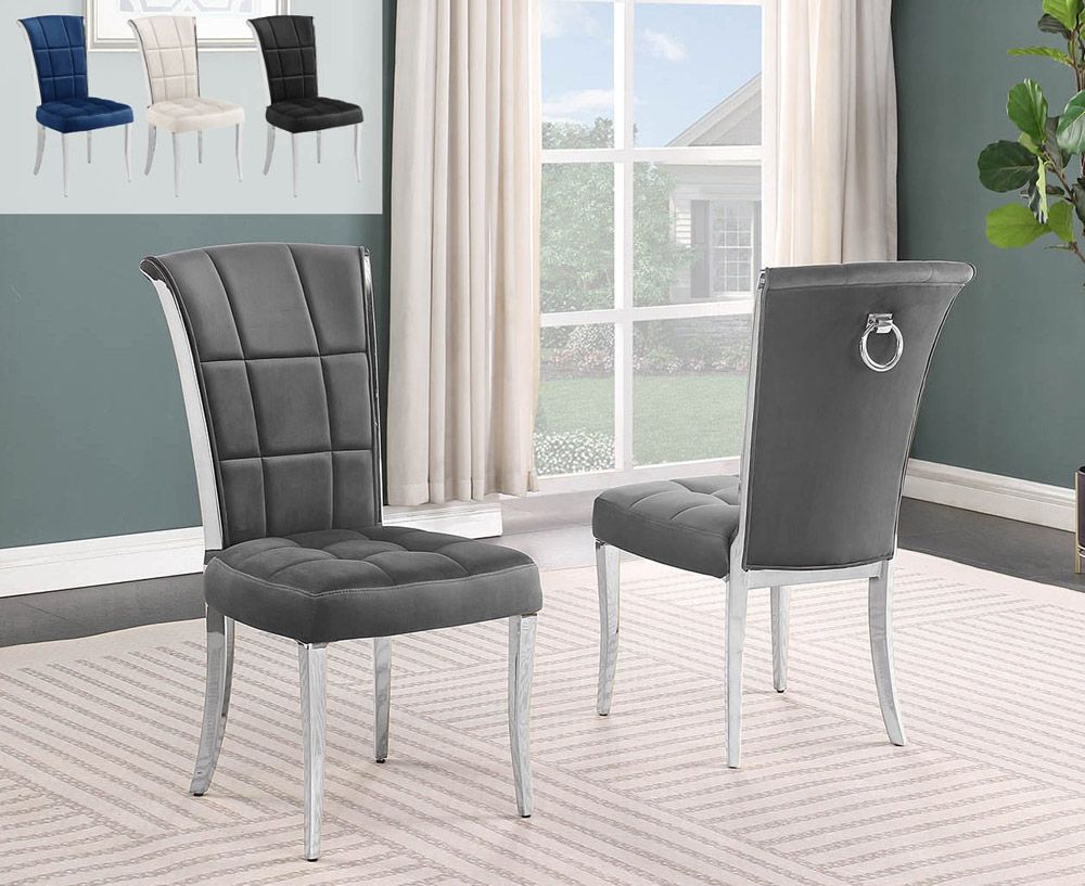 Proctor Grey Velvet Dining Chairs