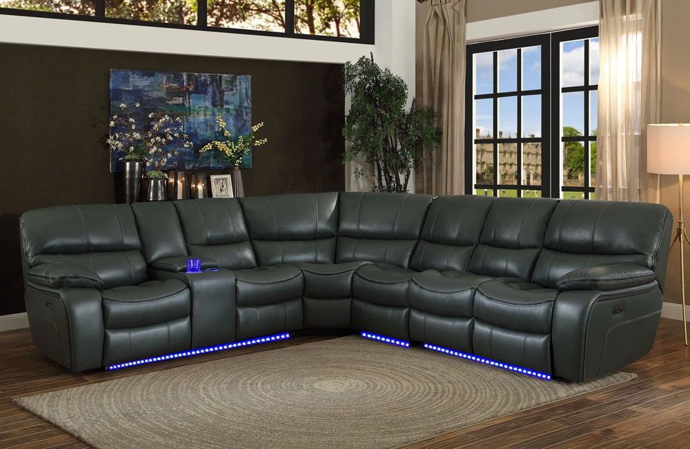 Pulsar Power Recliner Sectional With LED Lights