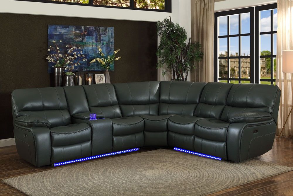 Pulsar Power Recliner Sectional With Extra Armless Chair