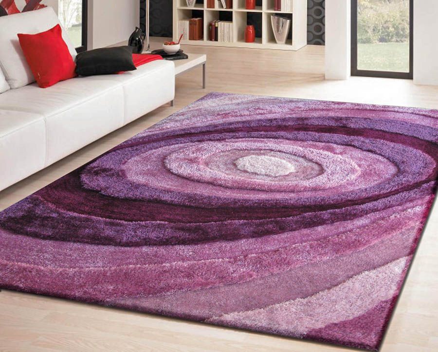 Soft Shag Area Rug 105 Purple