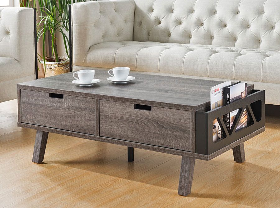 Raeburn Rustic Grey Finish Coffee Table