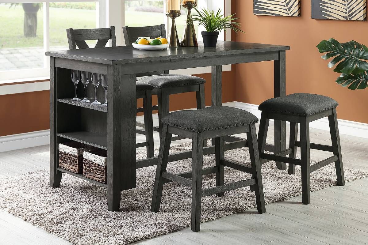 Ramon Kitchen Island Counter Height Table Set