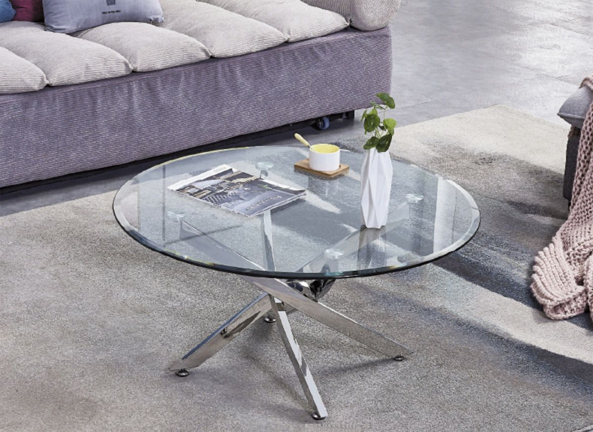 Ramsdell Modern Glass Top Coffee Table