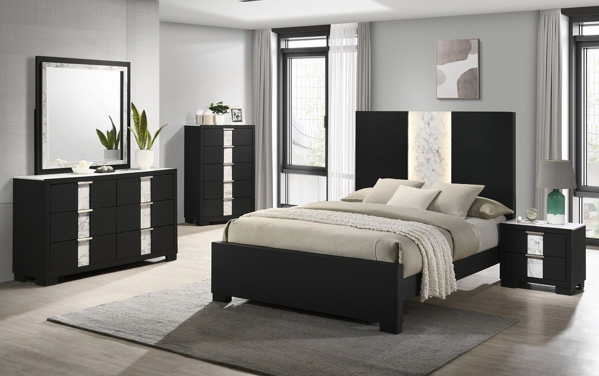 Ranger Black Finish Bedroom Set