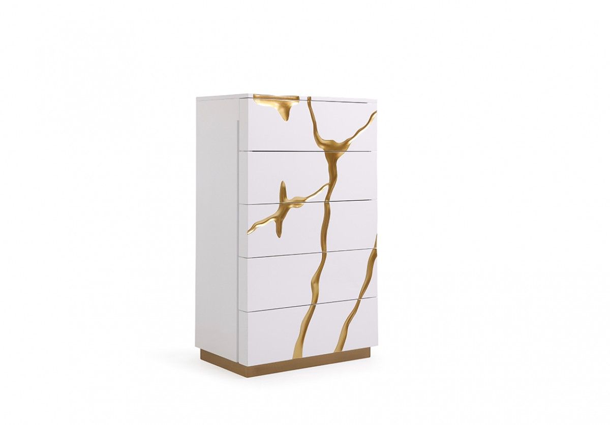 Rebeca White Lacquer Chest