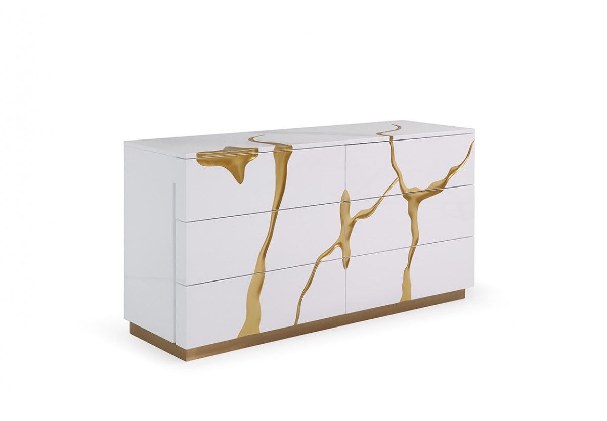 Rebeca White Lacquer Dresser