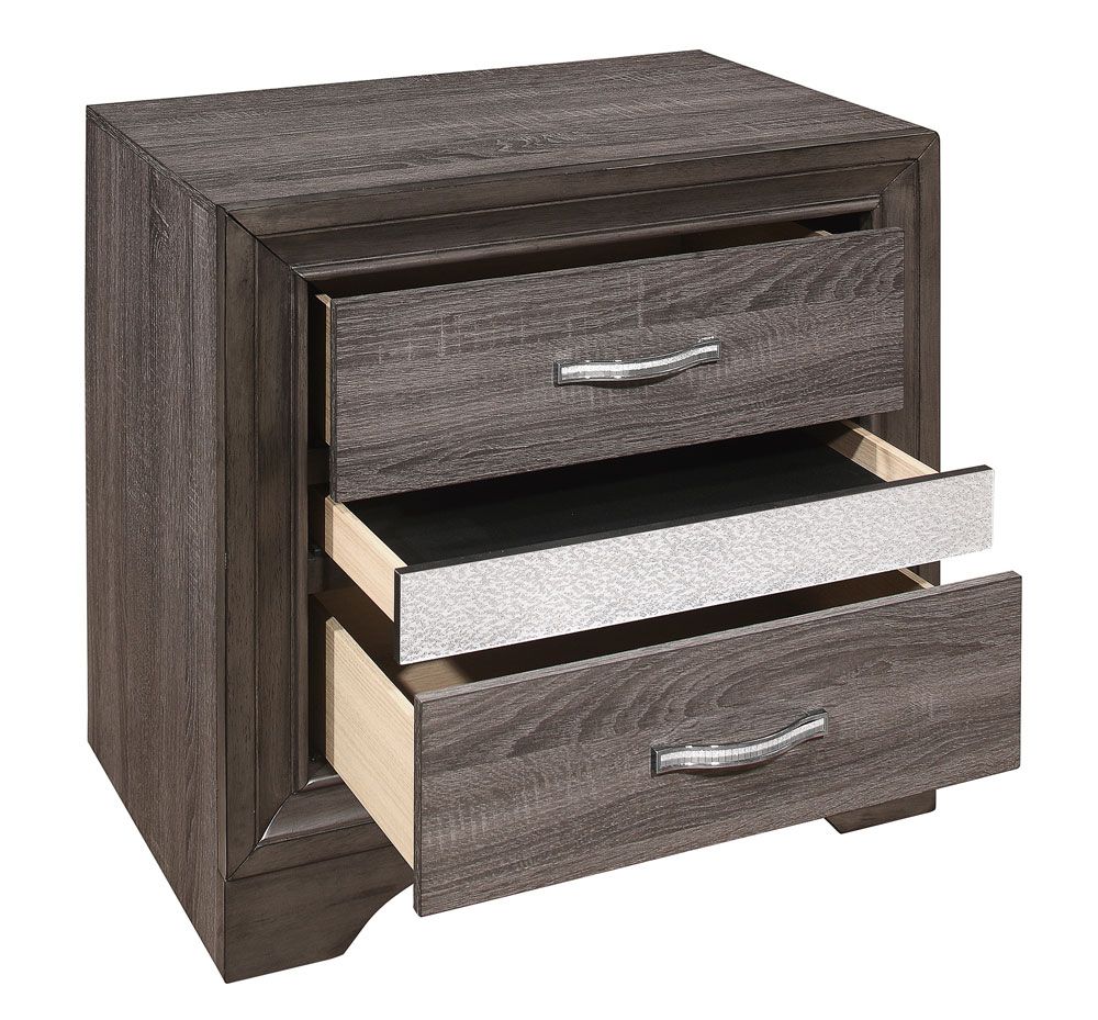 Redondo Rustic Grey Finish Night Stand