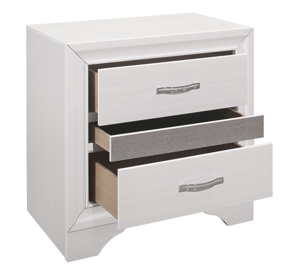 Redondo White Finish Night Stand