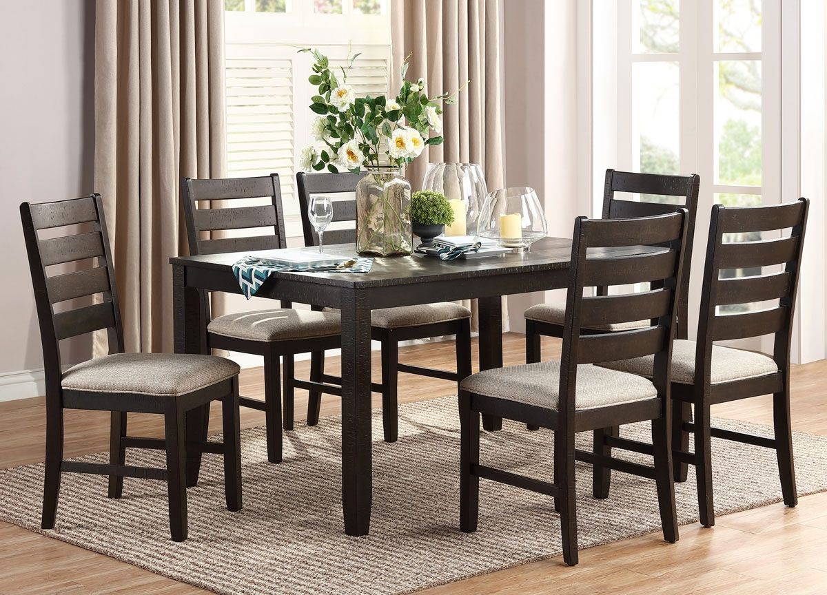 Remy Distressed Wood Dining Table Set
