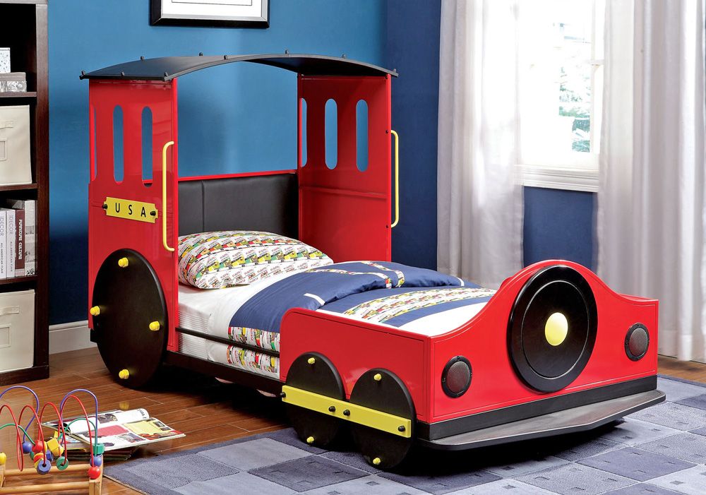 Retro Express Train Twin Size Bed
