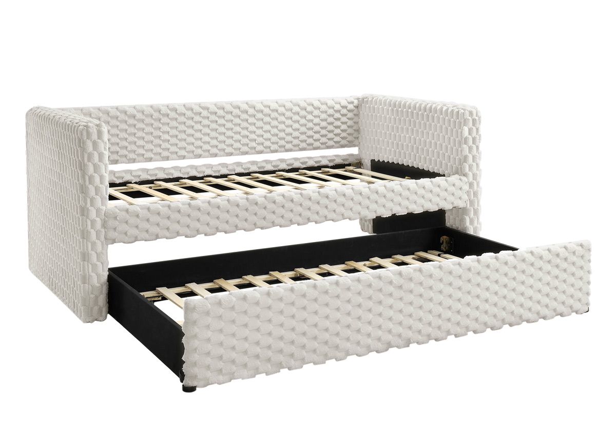 Reuben White Boucle Daybed Platform