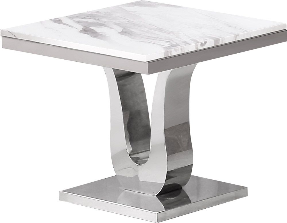 Reyna Marble Top End Table