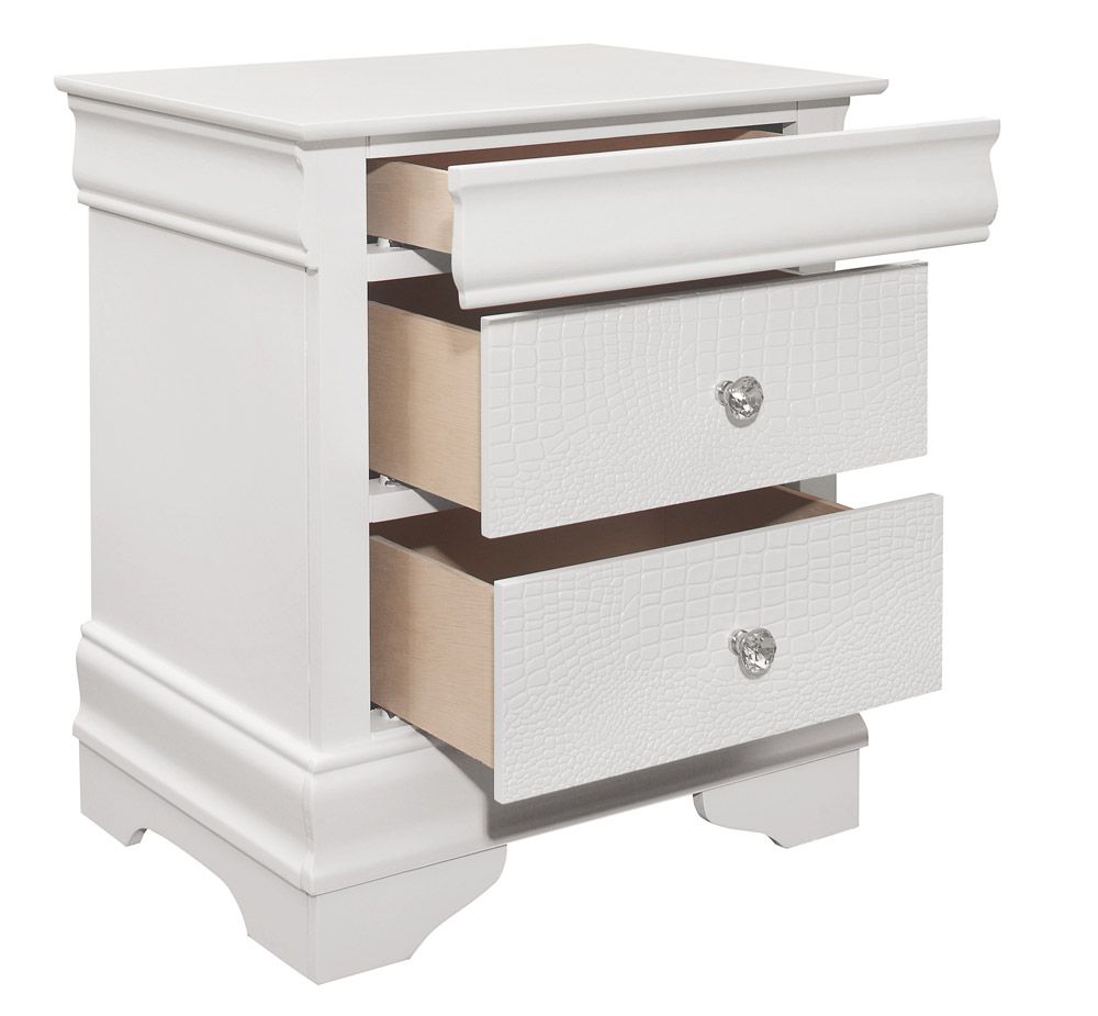 Rhonda White Finish Night Stand