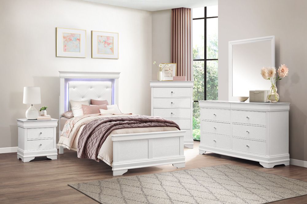 Rhonda White Finish Youth Bedroom Collection