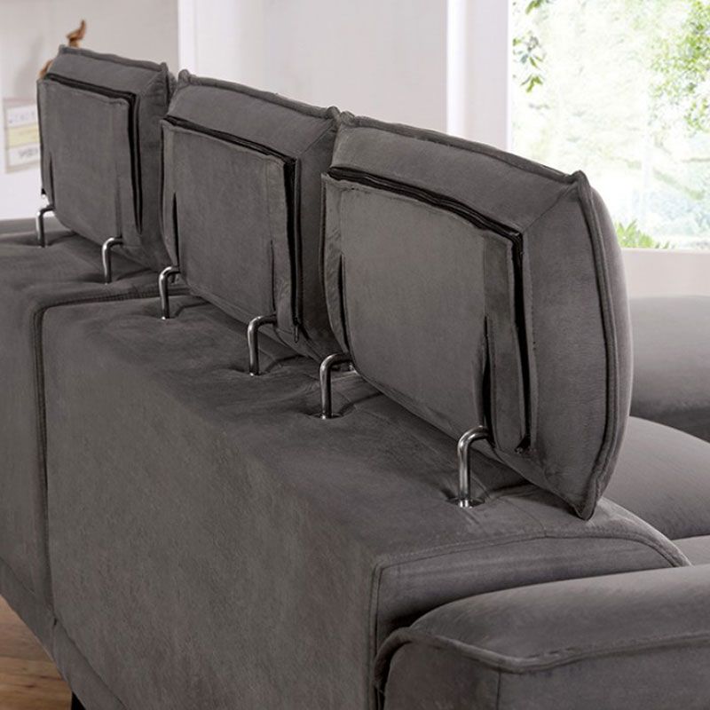 Rhys Grey Sectional Headrests