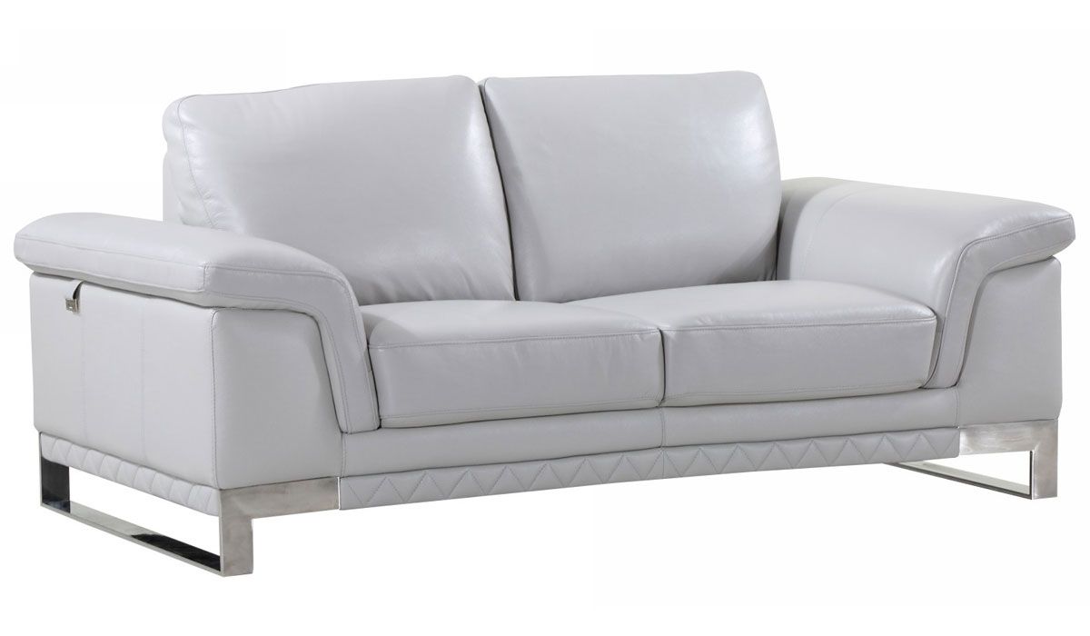 Richard Italian Leather Love Seat