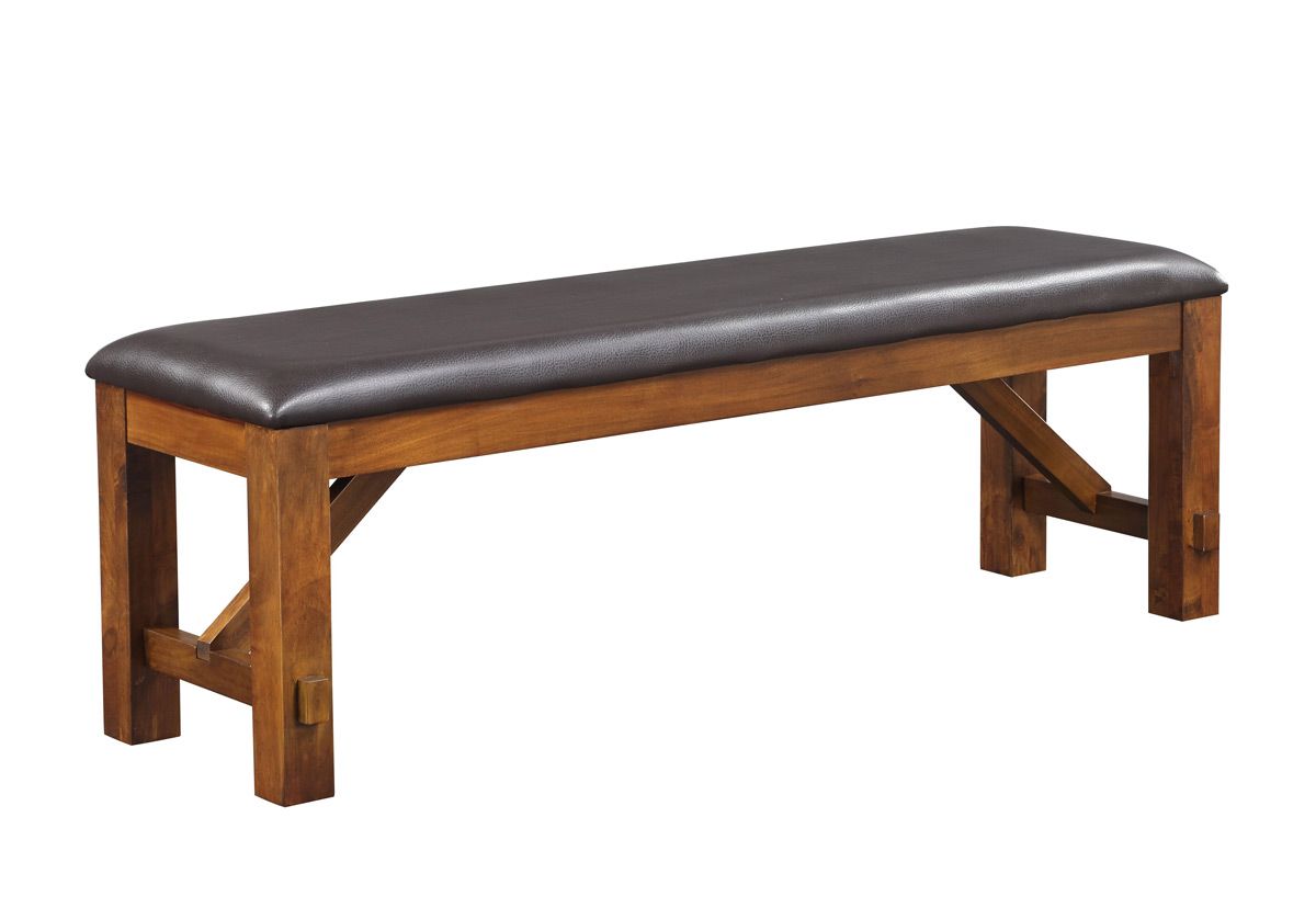 Ripton Walnut Finish Dining Bench