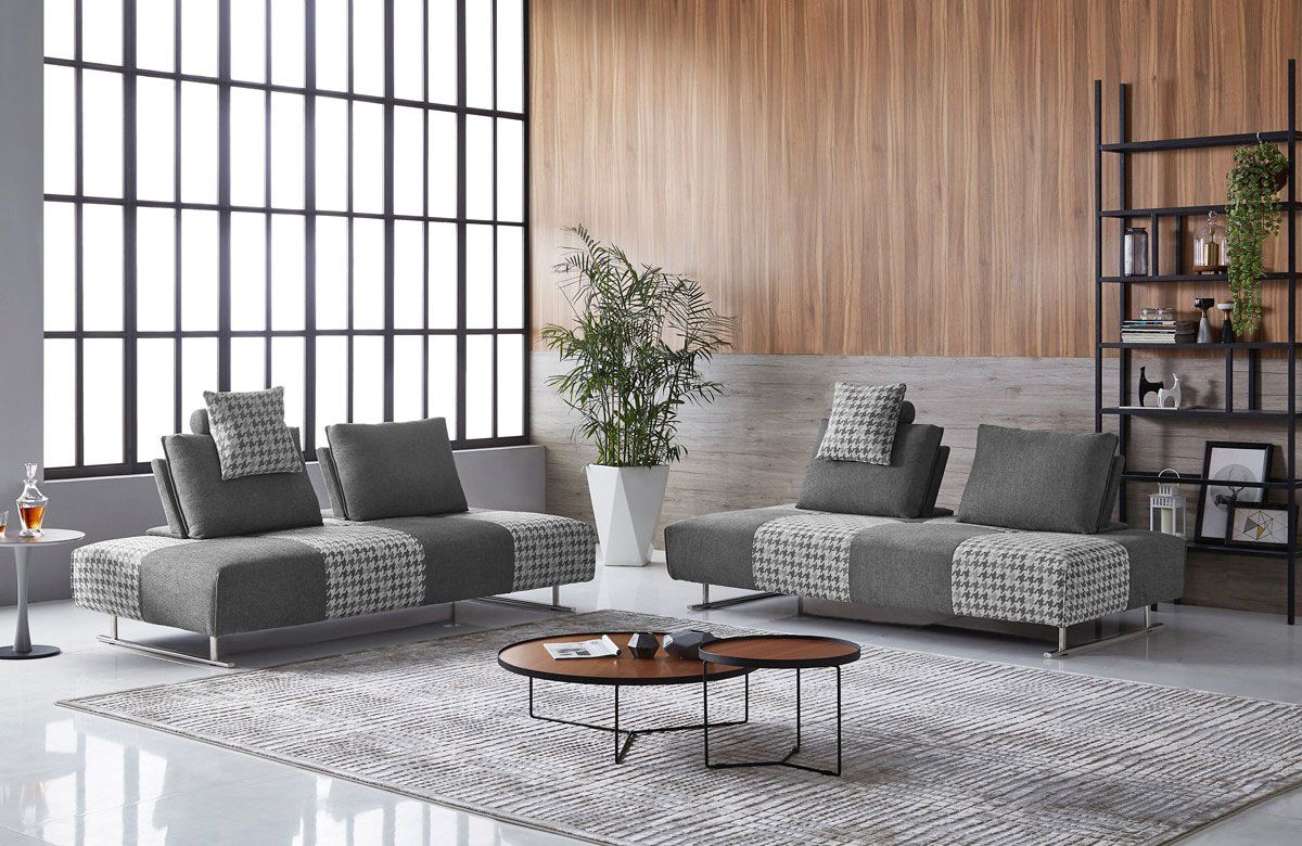 Riva Grey Modular Sofa Set