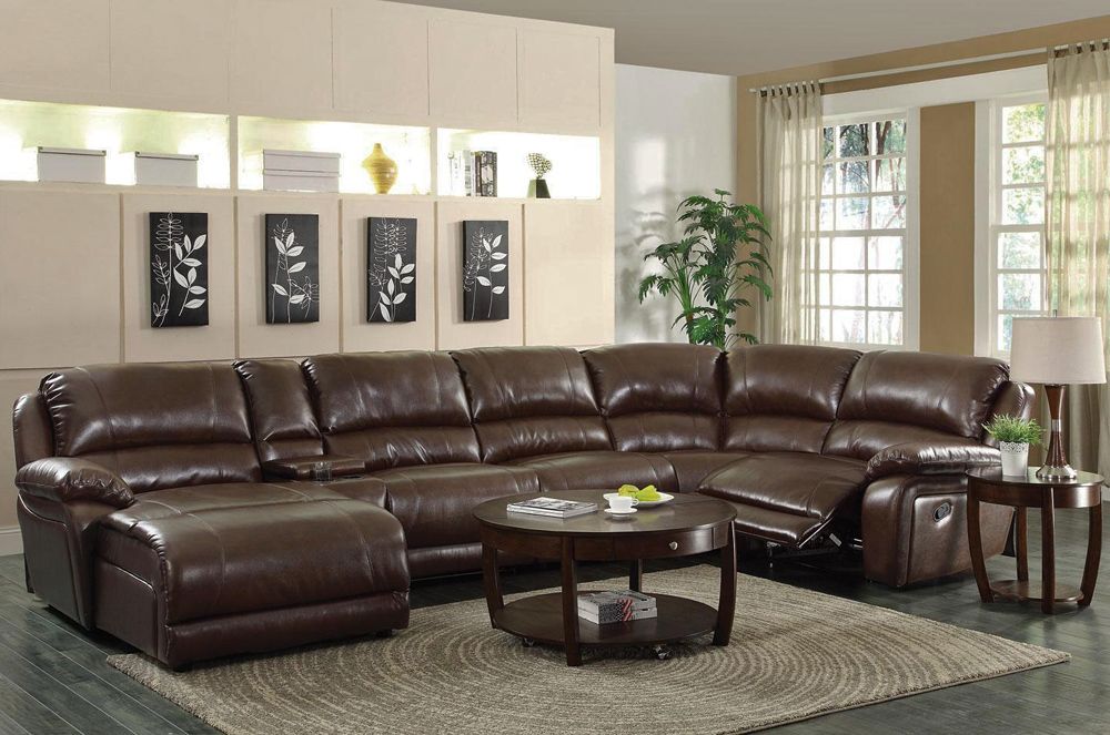 Roberto Recliner Sectional With Console,Console Table