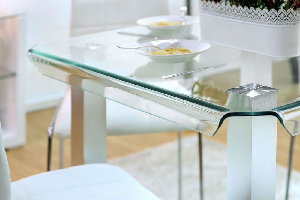 Rolien Pub Table Bent Glass Top