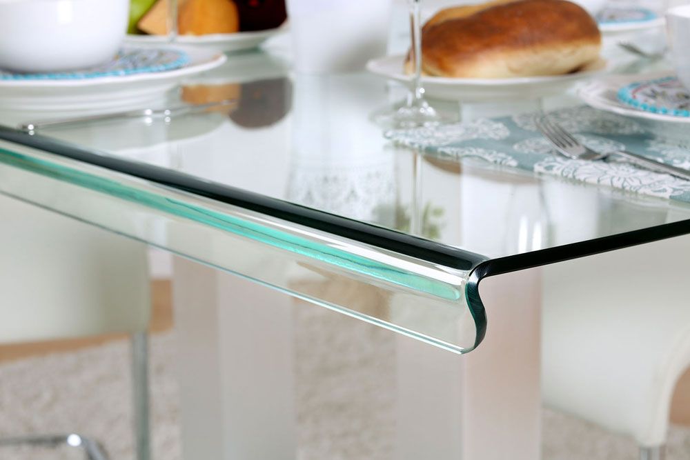Rolien Table Bent Glass Top 