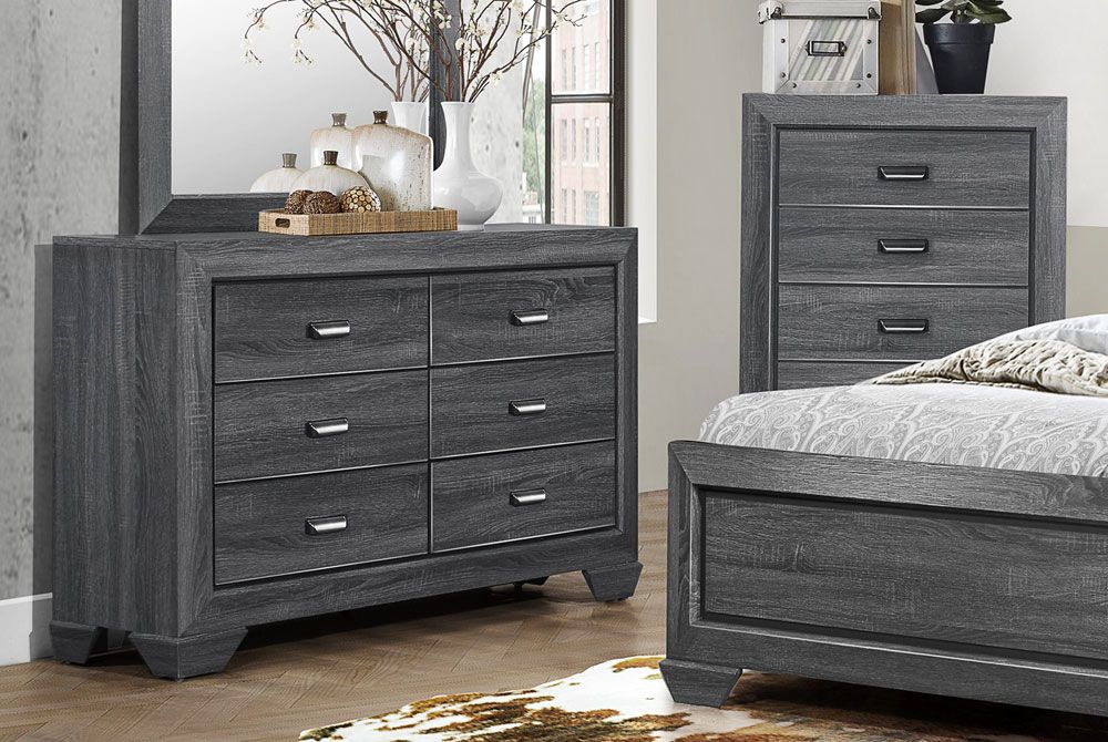 Rollan Gray Finish Dresser