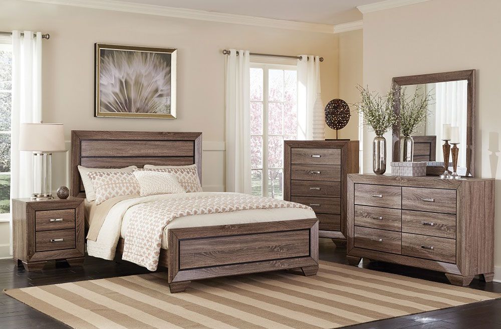 Rolwing Rustic Taupe Contemporary Bed Collection