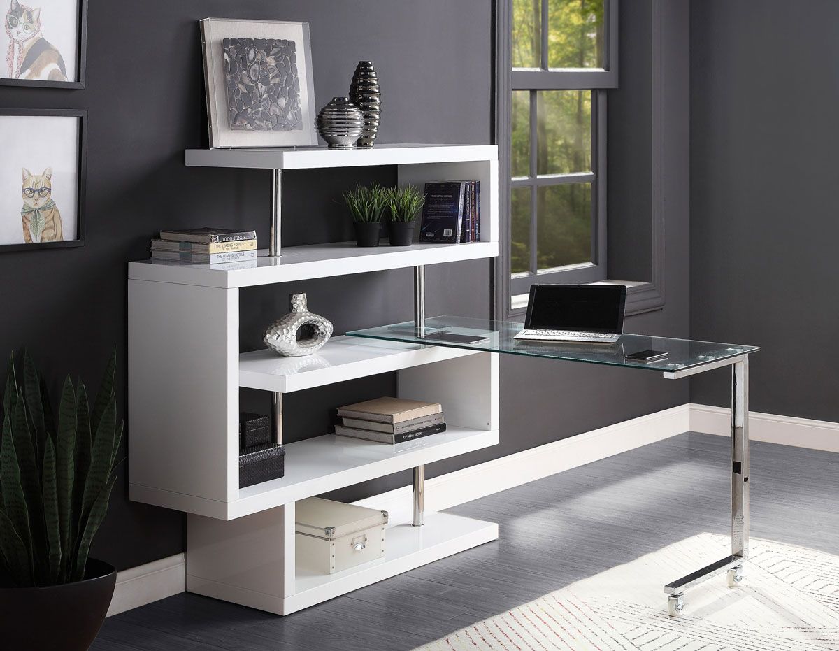 Rowan Bookcase Swivel Desk