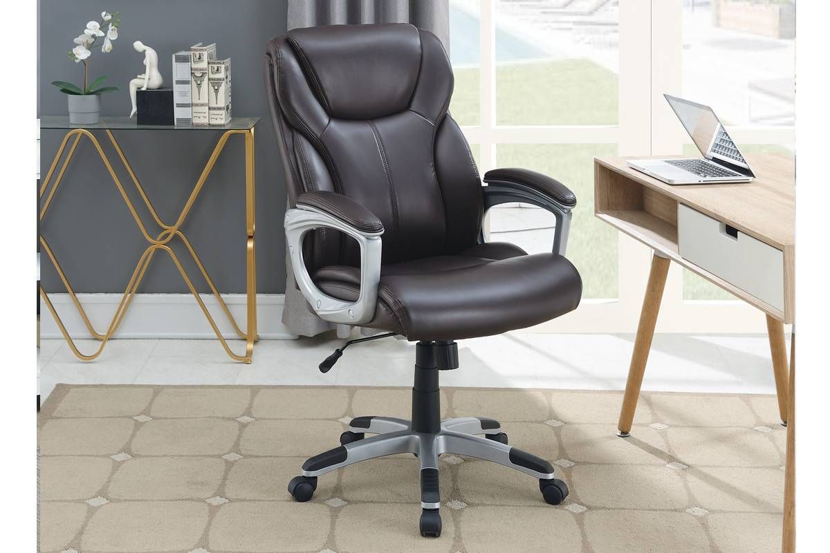 Rowan Brown Leather Office Chair