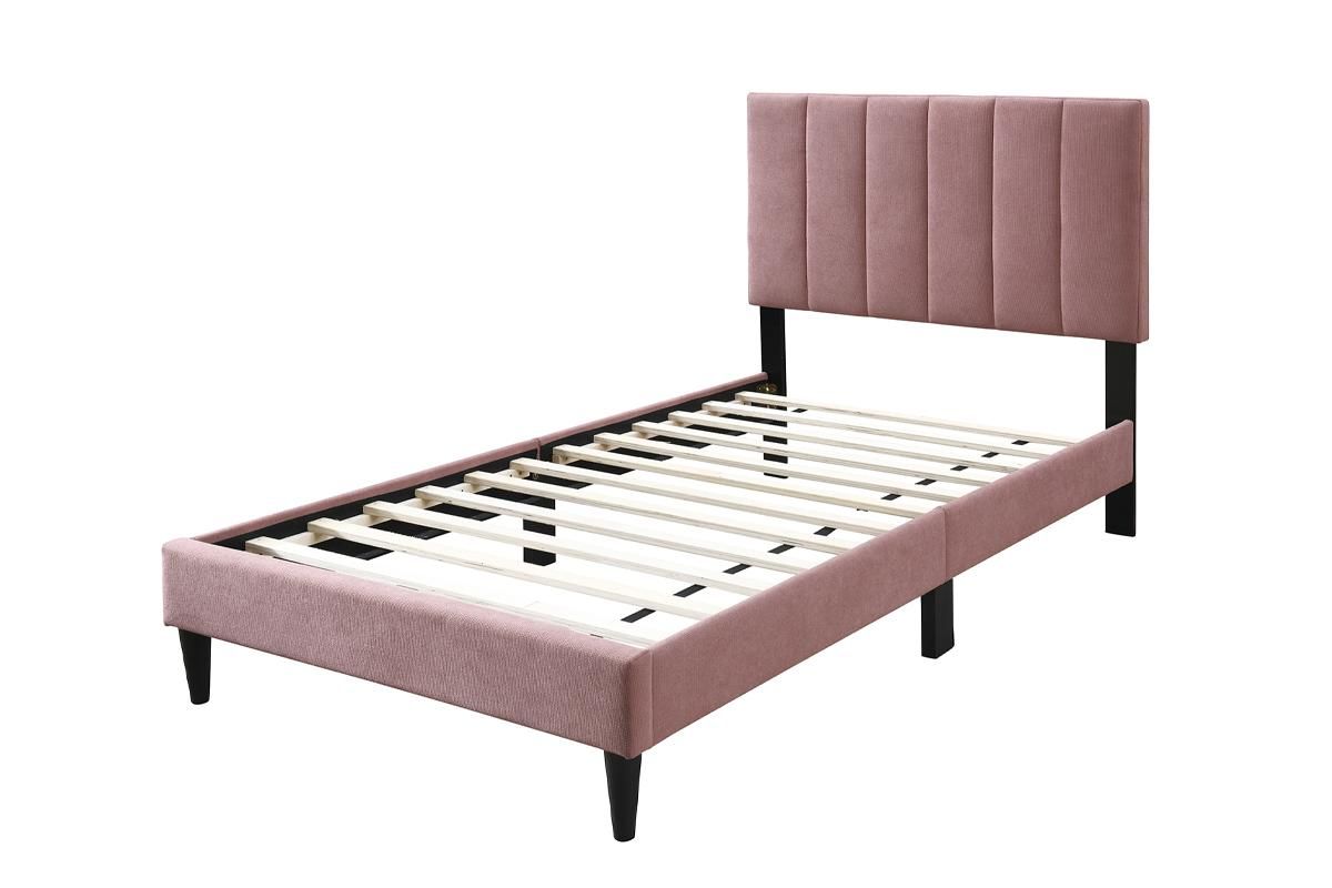 Roxanne Pink Linen Bed
