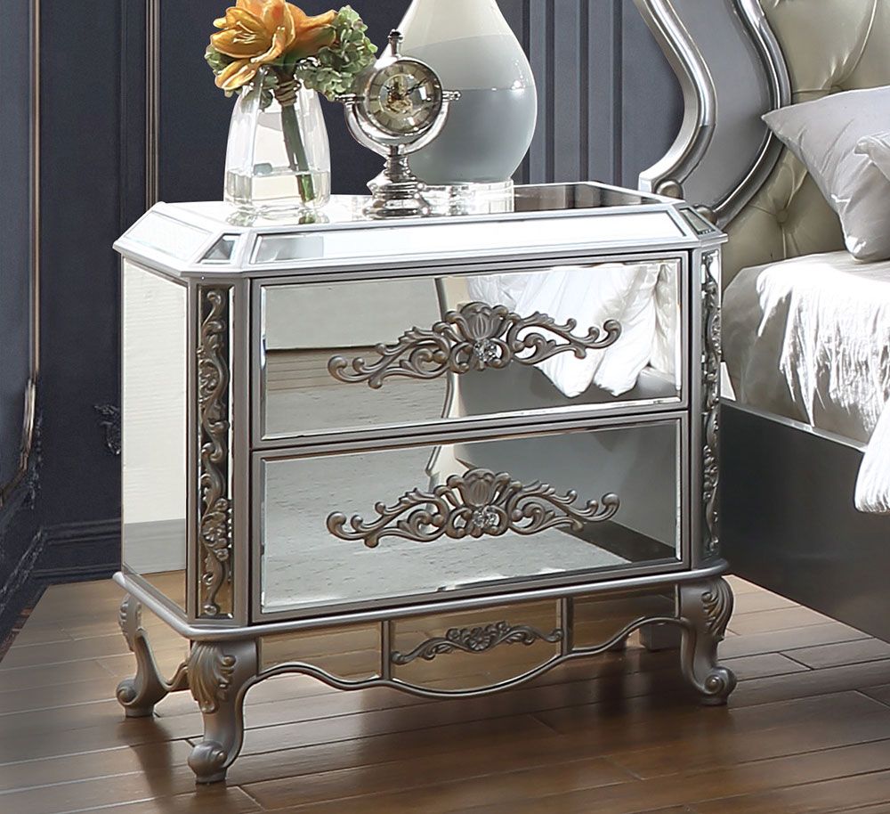 Russian Hill Traditional Mirrored Night Stand