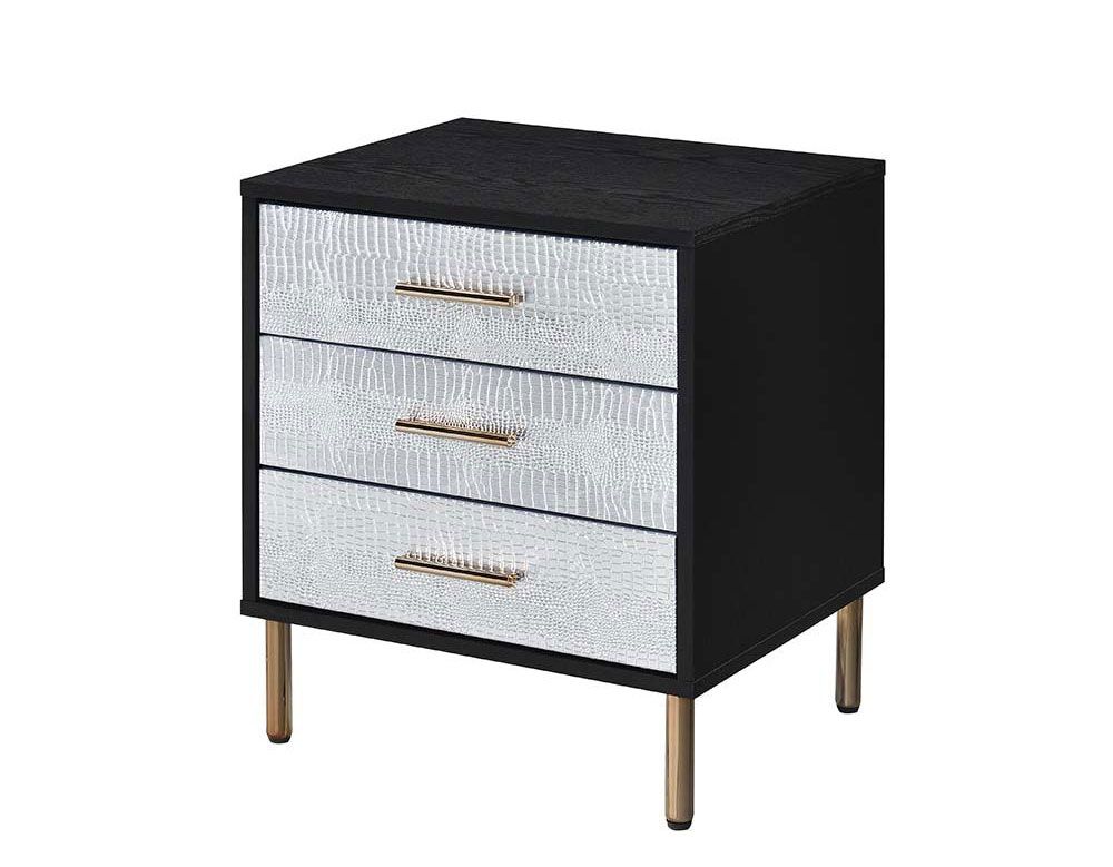 Salena Black and Silver Night Stand